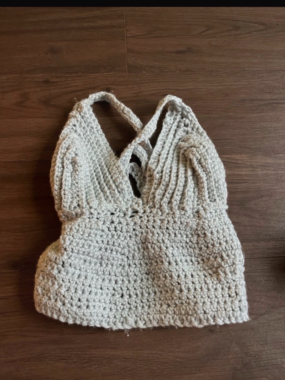 Handmade Cream Crochet Bralette Top